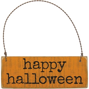image:imagePrimitives by Kathy Wood Halloween Hanging Decor Sign  Happy Halloween