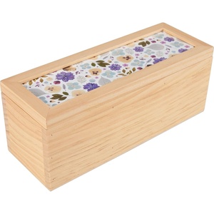 image:imagePrimitives by Kathy Pressed Flowers Tea Box One Size Wood amp Purple