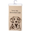 image:imagePrimitives by Kathy 113202 Kitchen Towel I Love My Chocolate Lab 28inch Cotton