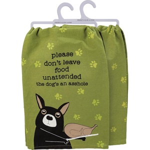 image:imagePrimitives by Kathy 113840 Kitchen Towel Please Dont Leave Food Unattended Cotton