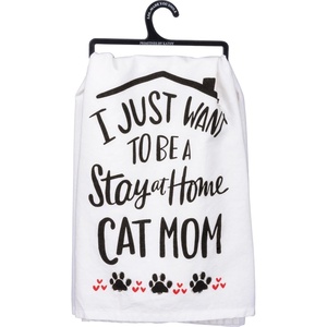 image:imagePrimitives by Kathy Decorative Kitchen Towel  Be A Stay at Home Cat Mom