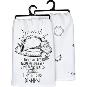 image:imagePrimitives by Kathy Decorative Kitchen Towel  Roses are Red Tacos are Delicious 28 x 28