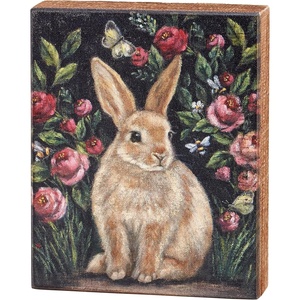 image:imagePrimitives by Kathy Home Dcor Block Sign  Woodland Bunny