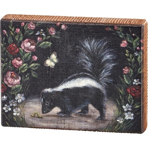 image:imagePrimitives by Kathy Home Dcor Block Sign  Woodland Creatures Skunk
