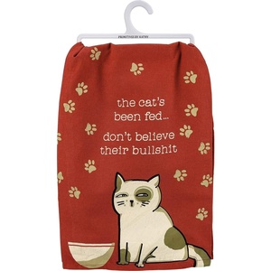 image:imagePrimitives by Kathy Kitchen Towel  The Cats Been Fed