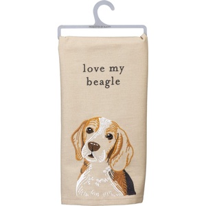 image:imagePrimitives by Kathy Love My Beagle Dish Towel 20 x 26