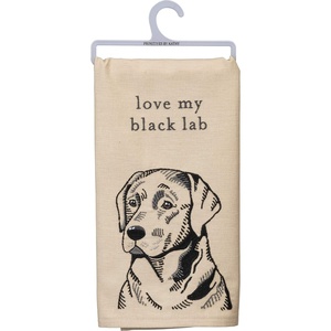 image:imagePrimitives by Kathy Love My Black Lab Dish Towel