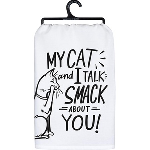 image:imagePrimitives by Kathy My Cat and I Talk Smack About You Kitchen Towel