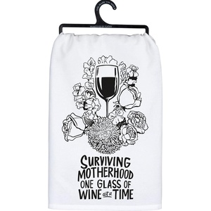 image:imagePrimitives by Kathy Surviving Motherhood One Glass of Wine at A Time Kitchen Towel