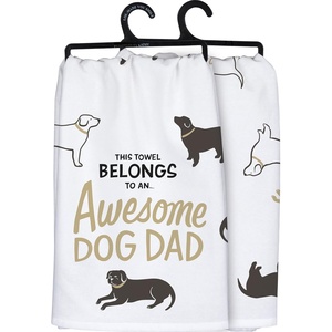image:imagePrimitives by Kathy This Towel Belongs to an  Awesome Dog Dad Decorative Kitchen Towel