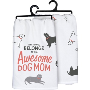 image:imagePrimitives by Kathy This Towel Belongs to an  Awesome Dog Mom Decorative Kitchen Towel