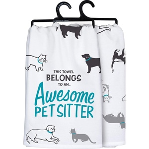 image:imagePrimitives by Kathy This Towel Belongs to an  Awesome Pet Sitter Decorative Kitchen Towel