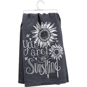 image:imagePrimitives by Kathy Chalk Dish Towel 28 x 28 You Are My Sunshine