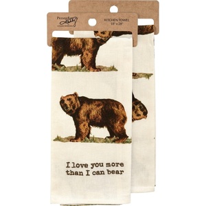 image:imagePrimitives by Kathy I Love You More Than I Can Bear Decorative Kitchen Towel