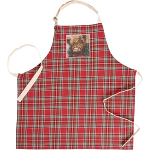 image:imagePrimitives by Kathy Mixed Floral Canvas Half Apron  Gardening or Tool Belt with Metal Acccessory Grommets 3 pockets amp waist ties  handpainted floral design with coordinating plaid patternChristmas Highland