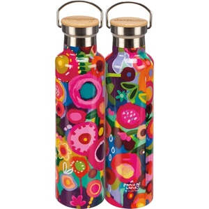image:imagePrimitives by Kathy Pink Floral Stainless Steel Bottle
