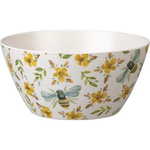 image:imagePrimitives by Kathy Small Salad Serving Bowl 575 Diameter Watercolor Bee Floral Design