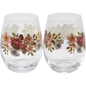 image:imagePrimitives by Kathy Stemless Moody Floral Wine Glass