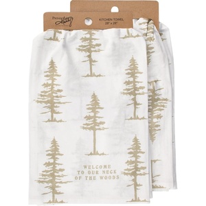 image:imagePrimitives by Kathy Welcome to Our Neck of The Woods Decorative Kitchen Towel