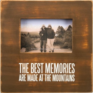 image:imagePrimitives by Kathy 27375 Distressed Wood Box Frame 10 x 10Inches Memories are Made at The Mountains