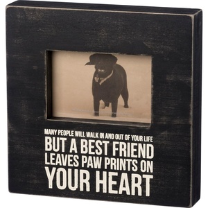 image:imagePrimitives by Kathy Many People Will Walk In And Out Of Your Life But A Best Friend Leaves Paw Prints On Your Heart Home Dcor Box Frame
