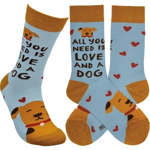 image:imagePrimitives by Kathy Novelty Socks  All You Need Is Love And A Dog Unisex One Size LOL Collection