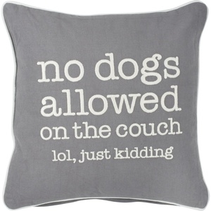 image:imagePrimitives by Kathy Throw Pillow  No Dogs Allowed On The Couch LOL