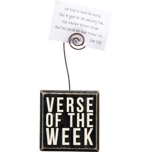 image:imagePrimitives by Kathy Wood Photo Holder Block Black  Verse Of Week