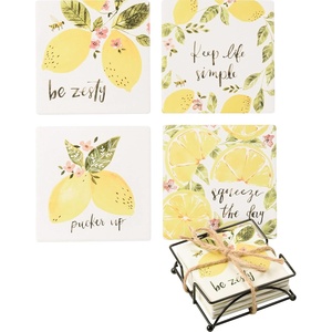 image:imagePrimitives by Kathy Be Zesty Keep Life Simple Squeeze The Day Pucker Up Coaster Set