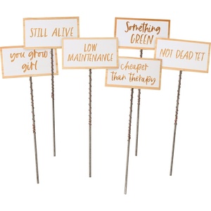 image:imagePrimitives by Kathy Garden Sign Set Multicolor 6 Count