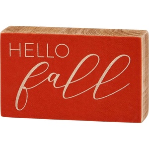image:imagePrimitives by Kathy Hello Fall Home Dcor Block Sign velvet background