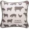 image:imagePrimitives by Kathy Decorative PillowSimply Blessed Decorative Throw Pillow White Grey