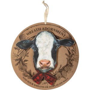 image:imagePrimitives by Kathy 144541 Cow Hanging Decor 12inch Height Multicolor