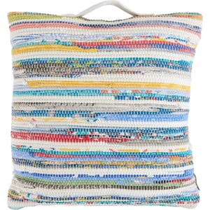 image:imagePrimitives by Kathy Chindi PillowColorful chindi Inspired Design Made by Weaving Various FabricsUnique Combination of ColorsTextures While repurposing Leftover Fabric