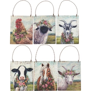 image:imagePrimitives by Kathy Floral Animal Ornament Set