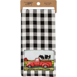 image:imagePrimitives by Kathy Happy Cow Farm Home Dcor Dish Towel