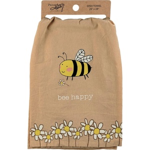 image:imagePrimitives by Kathy Decorative Kitchen Towel  Bee Happy