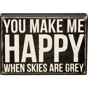 image:imagePrimitives by Kathy 20512 Classic Box Sign 65 x 45Inches You Make Me Happy