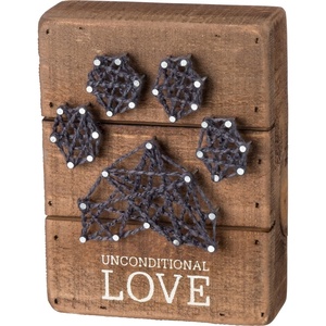 image:imagePrimitives by Kathy Unconditional Love String Art Box Sign