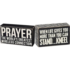 image:imagePrimitives by Kathy 18998 Classic Black and White Box Sign Bundle with 3 x 5Inch Kneel Sign