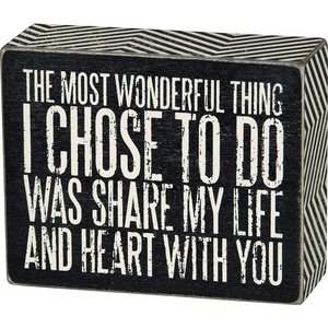 image:imagePrimitives by Kathy 23610 Chevron Trimmed Box Sign 4 x 5Inches Share My Life
