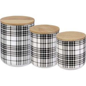 image:imagePrimitives by Kathy Black Plaid Decorative Canister SetPlaid
