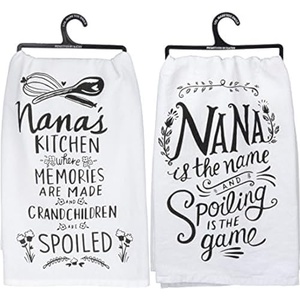 image:imagePrimitives by Kathy Boho Cotton Kitchen Towel Set  Funny Sayings Housewarming Gift Fall Decor 28x28 2Pack