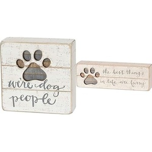 image:imagePrimitives by Kathy Dog People and Best Things Furry Slat Box Signs 2 pc