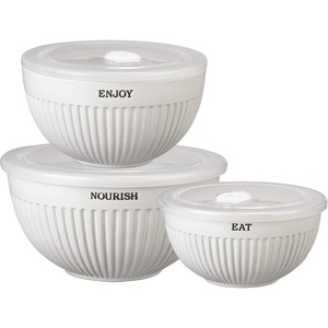 image:imagePrimitives by Kathy Eat Enjoy Nourish Bowl Set White