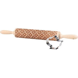image:imagePrimitives by Kathy Embossed Beech Wood Rolling Pin and Teapot Cookie Cutter Baking SetCookie Baking Set  Teapot