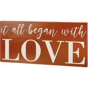 image:imagePrimitives by Kathy It All Began With Love Home Dcor Sign