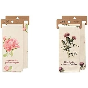 image:imagePrimitives by Kathy Peony and Thistle Kitchen Towels with Punny Sentiments 2Pack