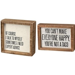 image:imagePrimitives by Kathy Rustic Farmhouse Decor Wooden Wall Art TableShelf Decor Signs  Inspirational 5x7 Not A Taco 5x7