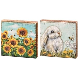 image:imagePrimitives by Kathy Sunflowers Home Dcor Sign and White Bunny Sign 450 x 450